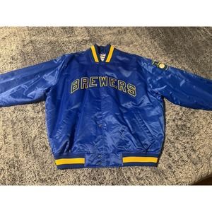 Throwback Milwaukee Brewers Jacket - Majestic - XL - EUC